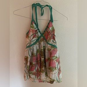 2000’s Y2K babydoll tanktop beachy floral vintage